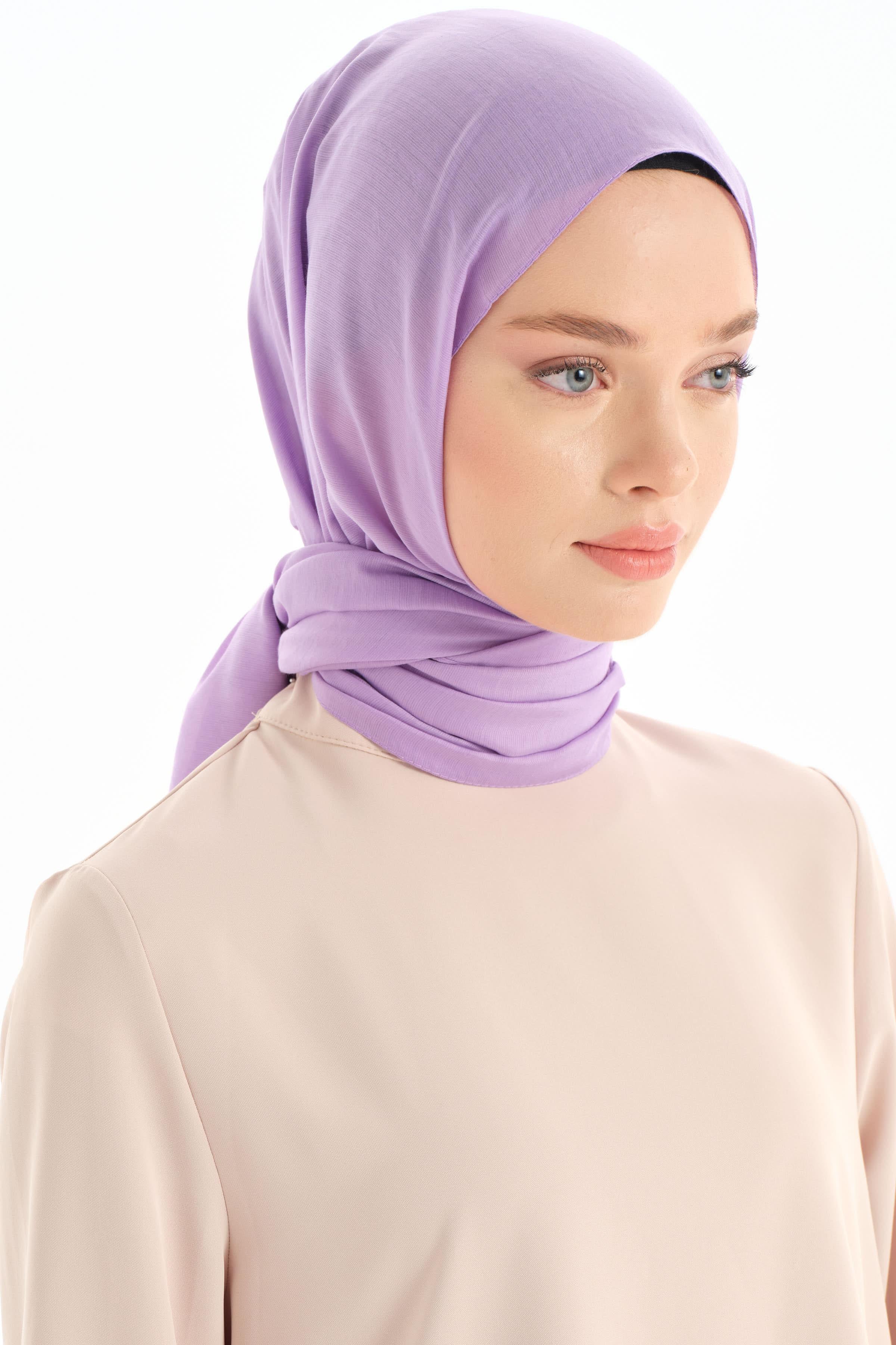 Châle de couleur unie - Lilas - Image 3
