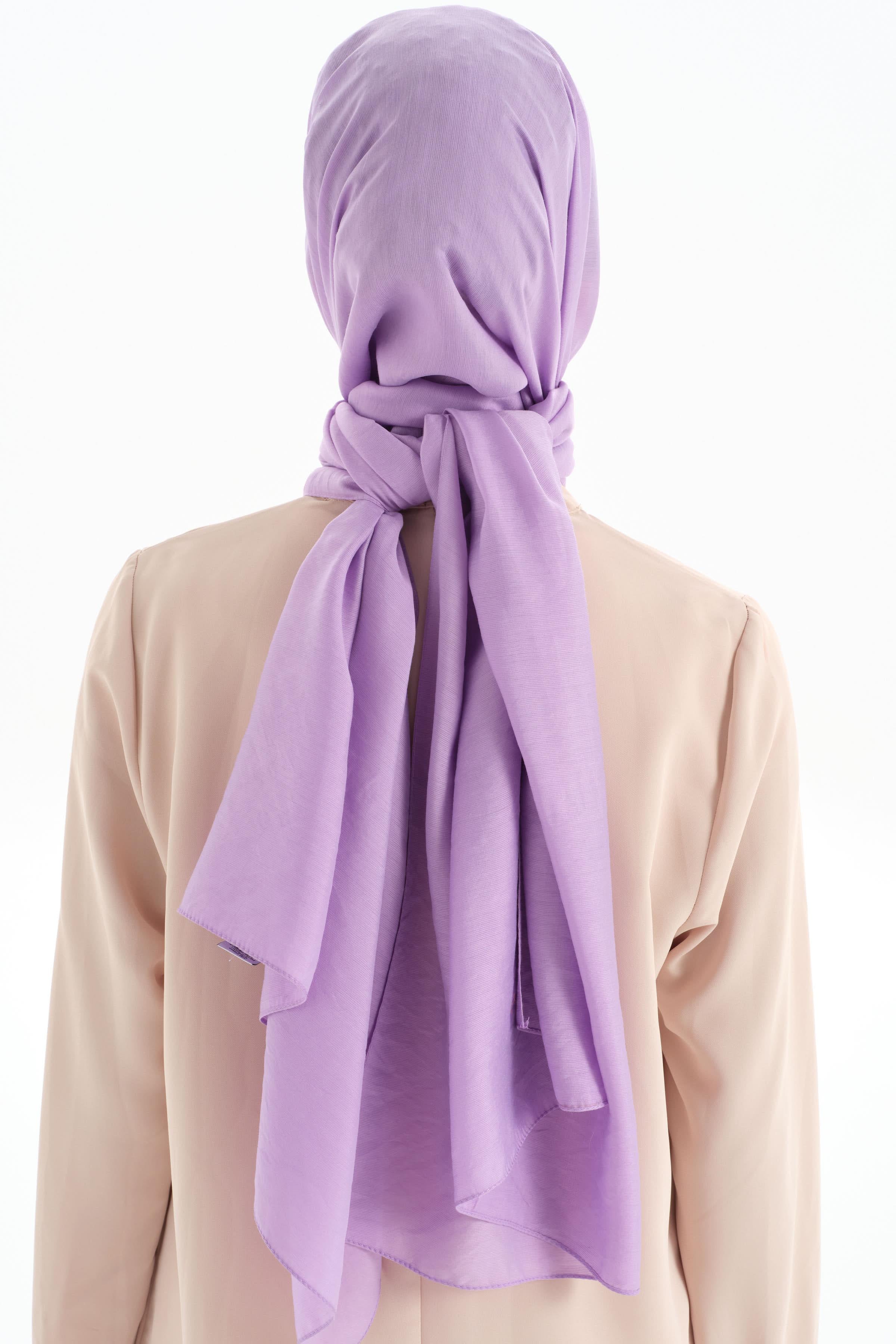 Châle de couleur unie - Lilas - Image 4